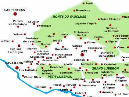 Carte du Luberon