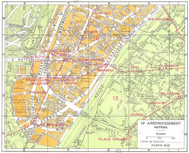 Les différents quartiers de Paris 16ème arrondissement