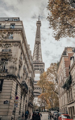 Eiffel Tower in Paris, a popular choice for international investors due to its economic stability and constant tourist appeal.