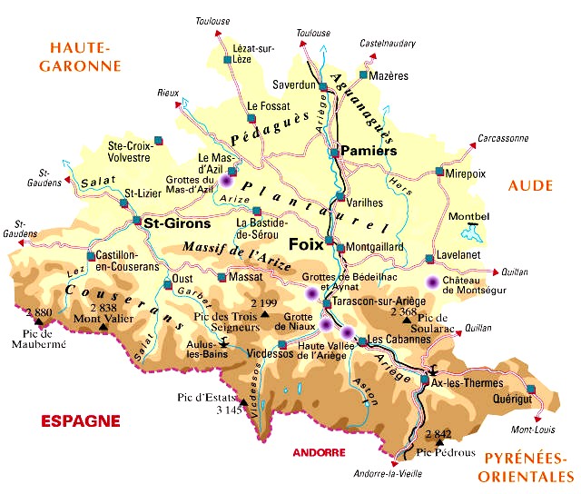 Carte de recherche sur l'Ariège (09)