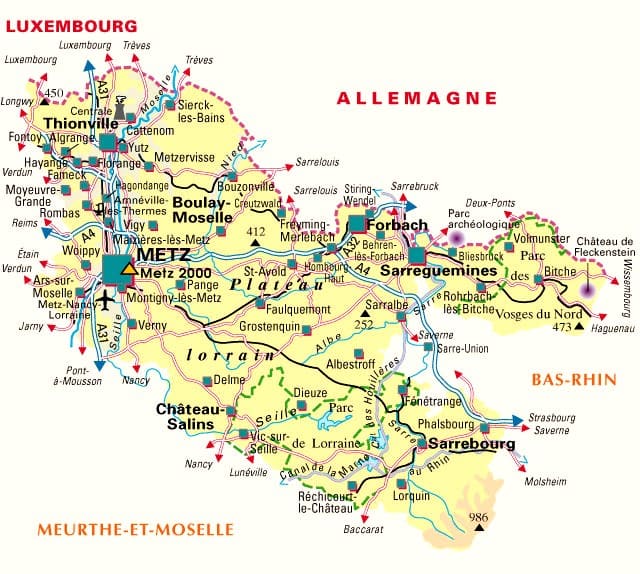Carte de recherche immobilière sur la Moselle (57)