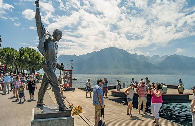 Montreux et la statue de Freddie Mercury