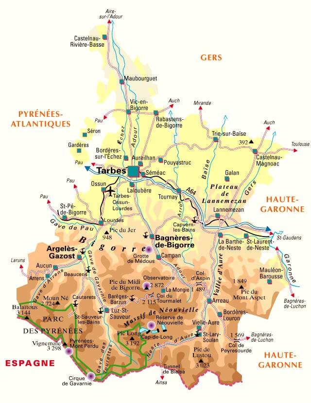Chasseur immobilier carte des Hautes pyrenees