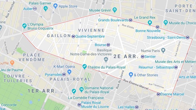 Les différents quartiers de Paris 2ème arrondissement